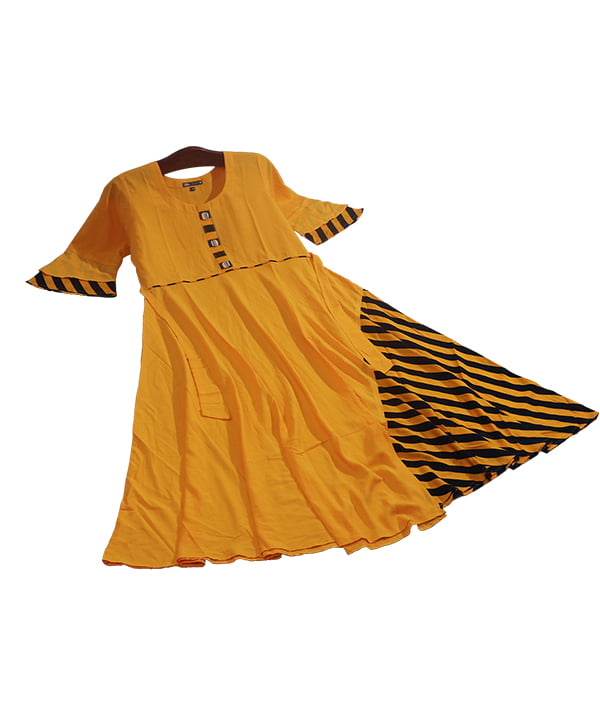 Ladies_Long_Dress_Mustard_Orange