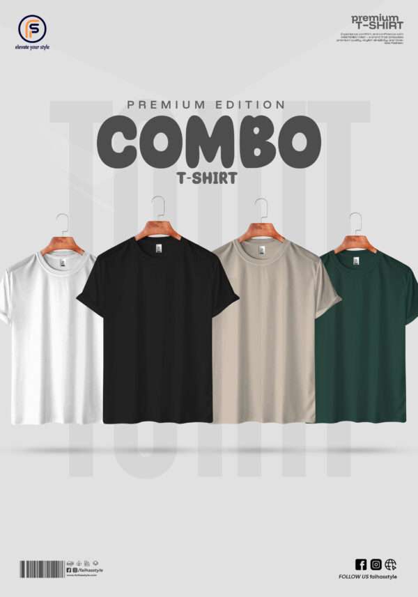 combo 4 2, 1 Men’s Premium Organic Cotton T-Shirt
