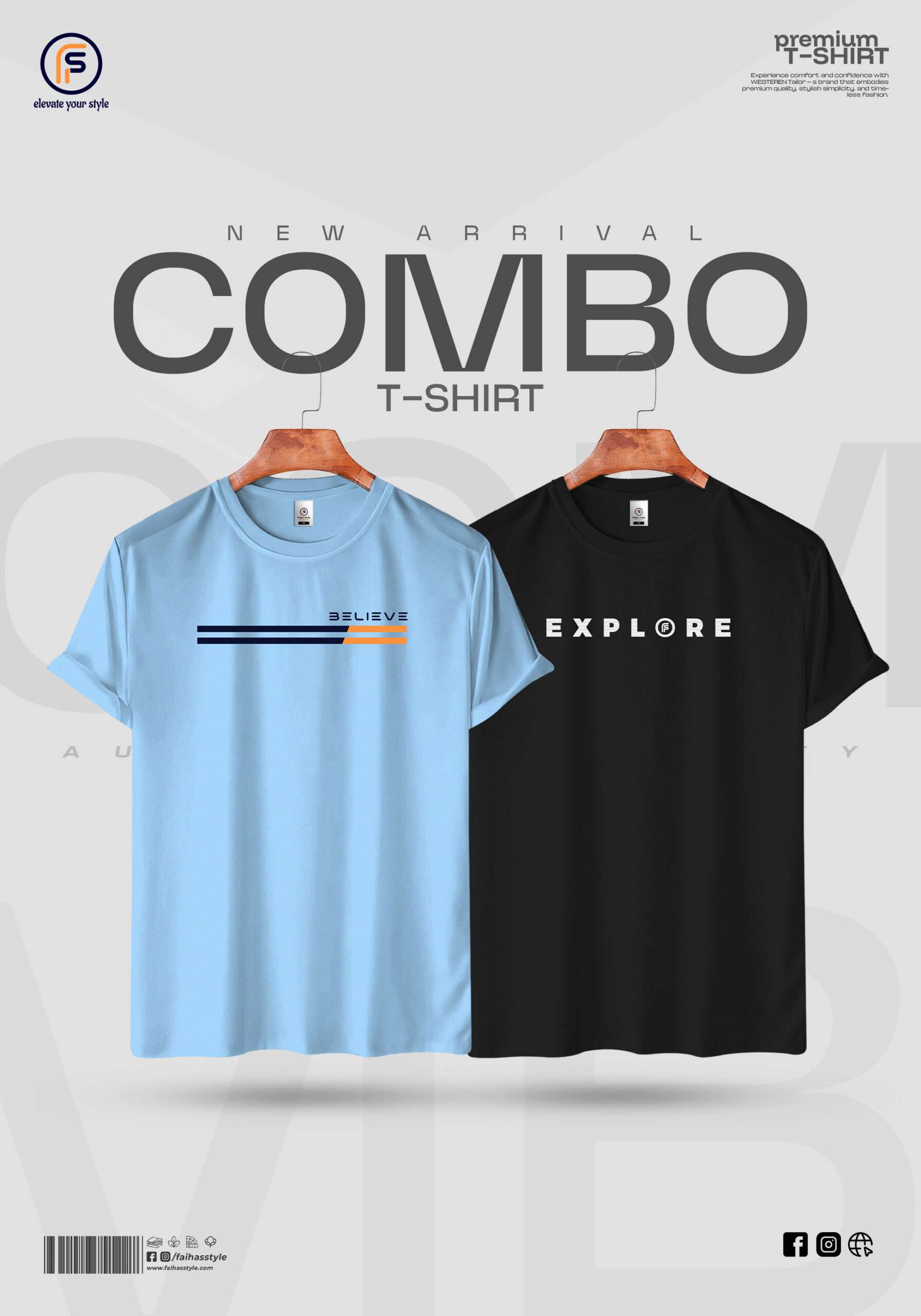 Faiha’s Premium Cotton T-Shirt Combo