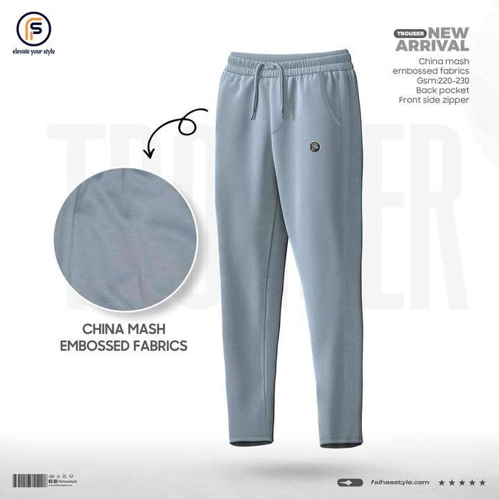 Faiha's China Mash Ash Embossed Trousers