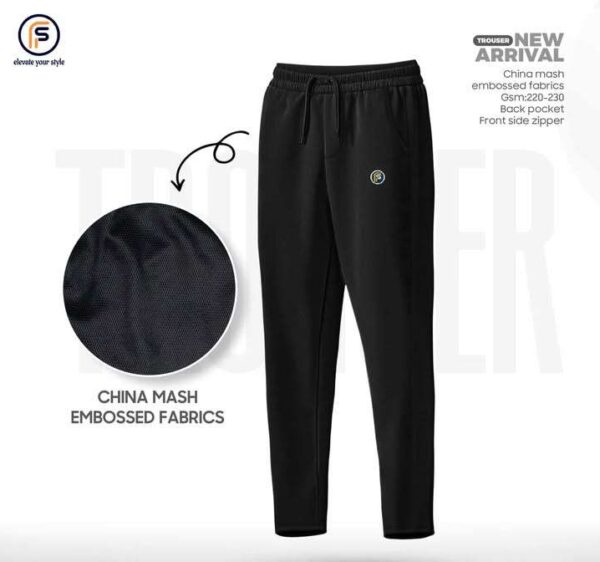 Faiha's China Mash Black Embossed Trousers Faiha's China Mash Black Embossed Trousers