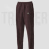 Chocolate color solid cott trousers