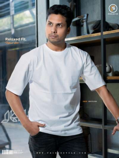 Men’s drop shoulder t-shirt in premium organic cotton with relaxed fit