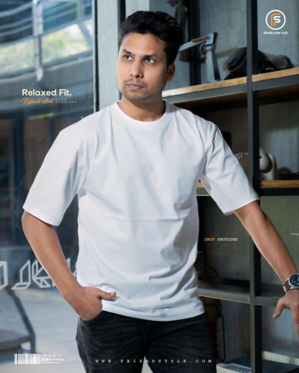 Men’s drop shoulder t-shirt in premium organic cotton with relaxed fit