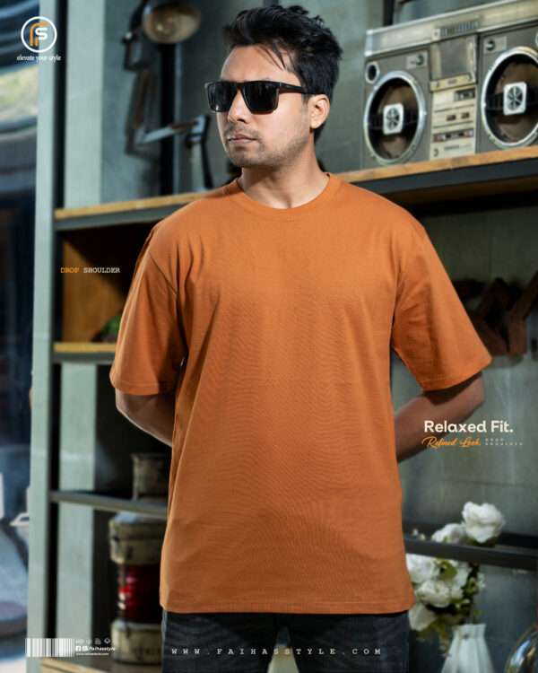 Men’s premium drop shoulder t-shirt collection in basic colors
