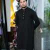 Faihas Gold Edition Black Panjabi for men with imported jacquard fabric and gold buttons