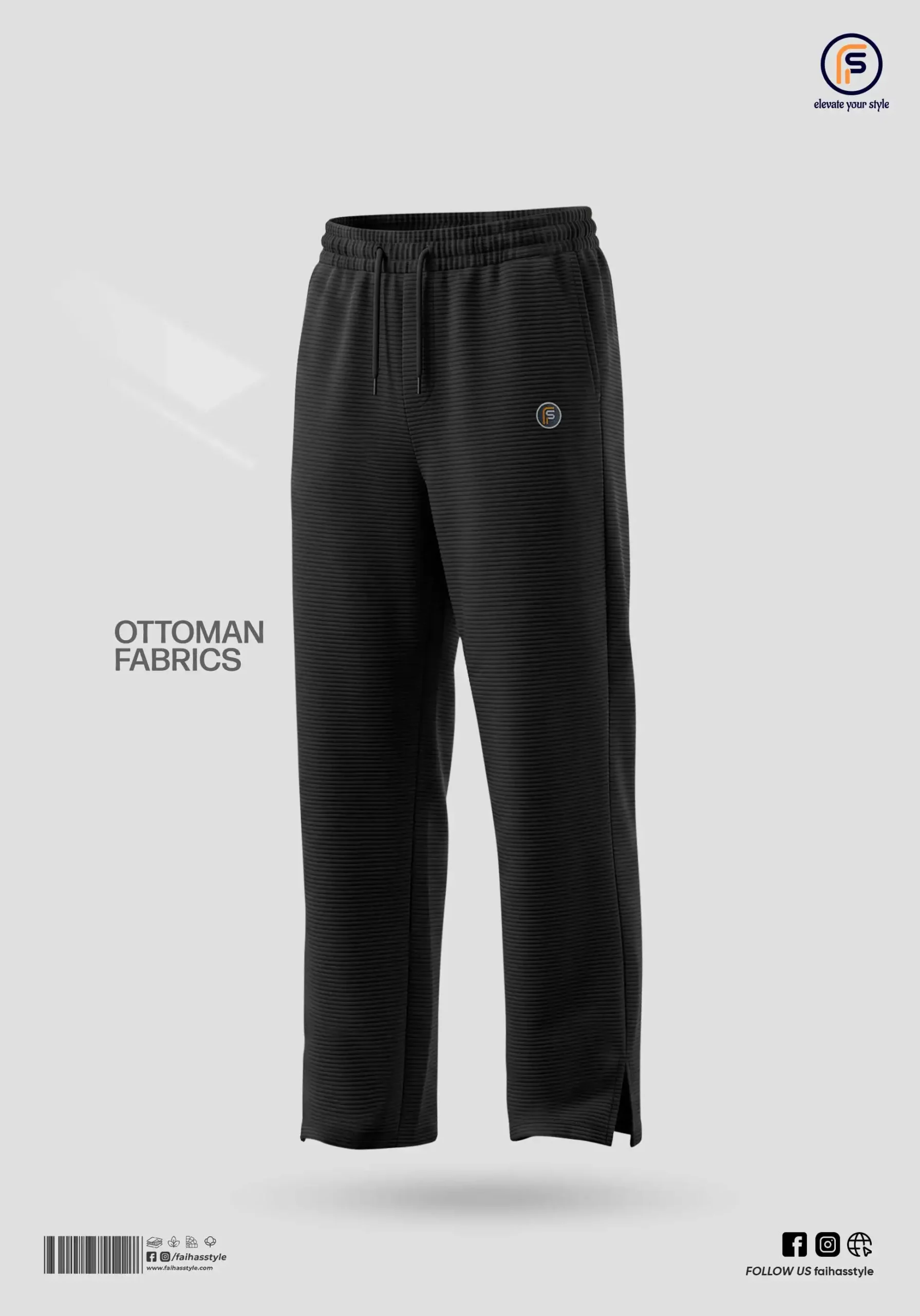 Premium Baggy Trouser for Men Black | Faiha's Style