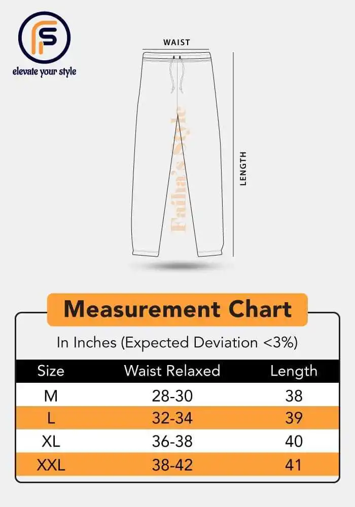 Trouser Size Chart | Faiha's Style