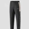 Premium Contrast Duby Trouser for Men in Black with Side Piping