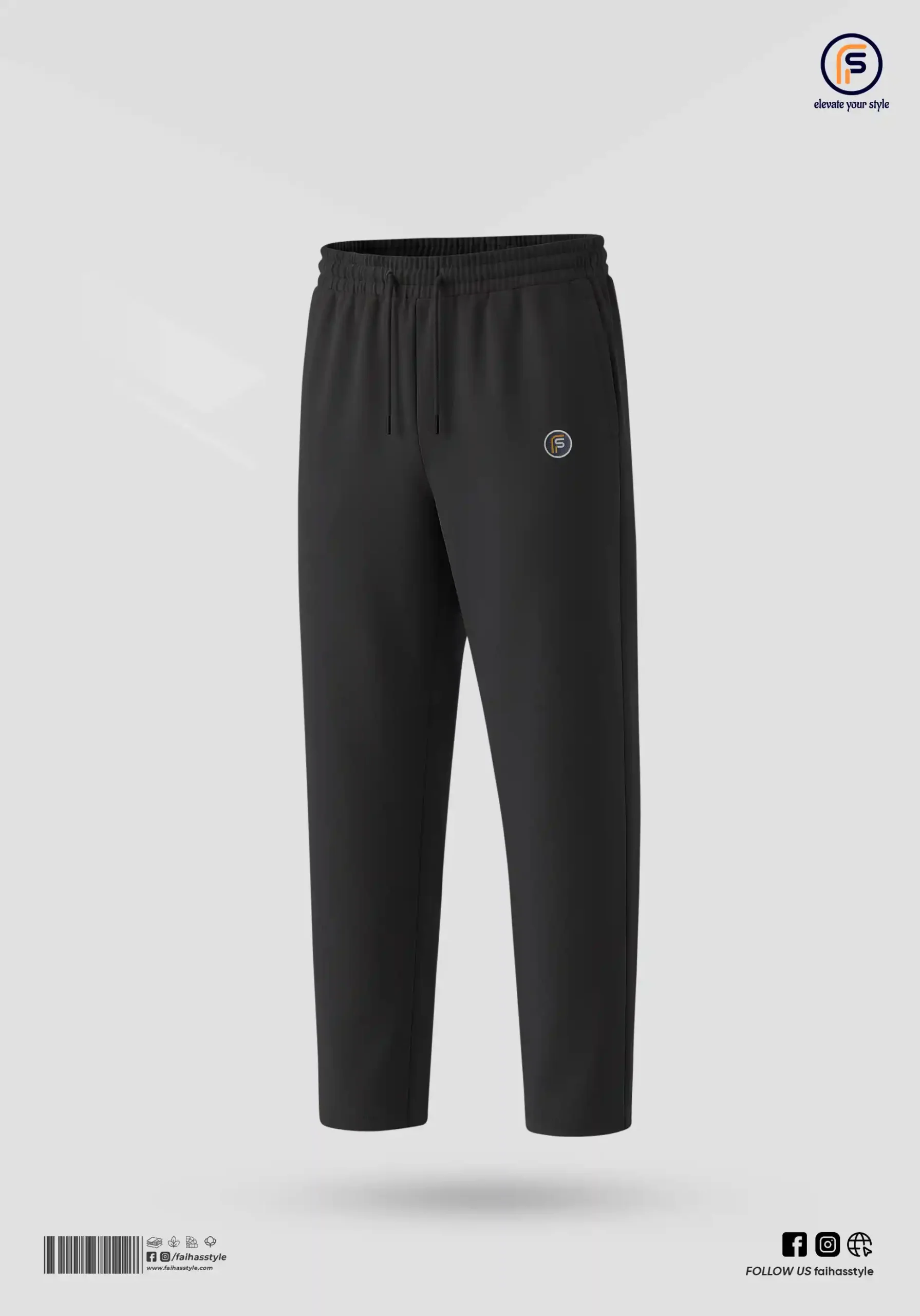 Premium Dobby Trouser for Men Black | Faiha's Style