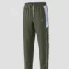 Premium Contrast Duby Trouser for Men in Green with Side Piping