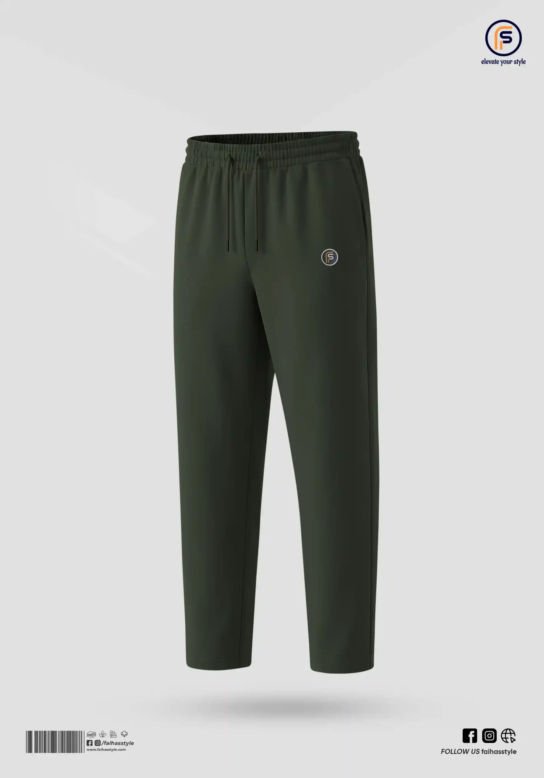 Premium Dobby Trouser for Men Green | Faiha's Style