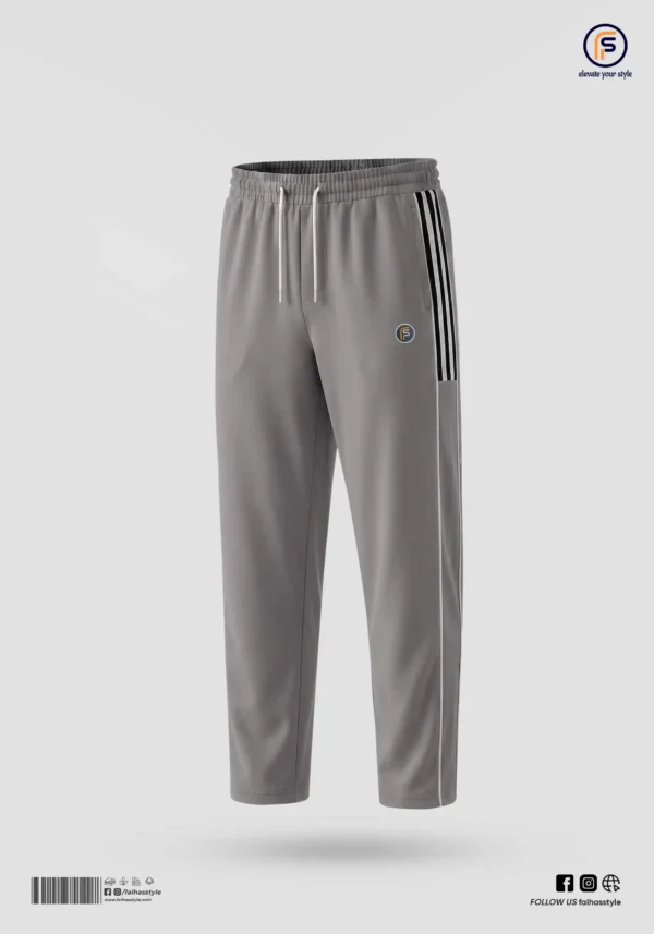 Premium Contrast Duby Trouser for Men in Grey with Side Piping
