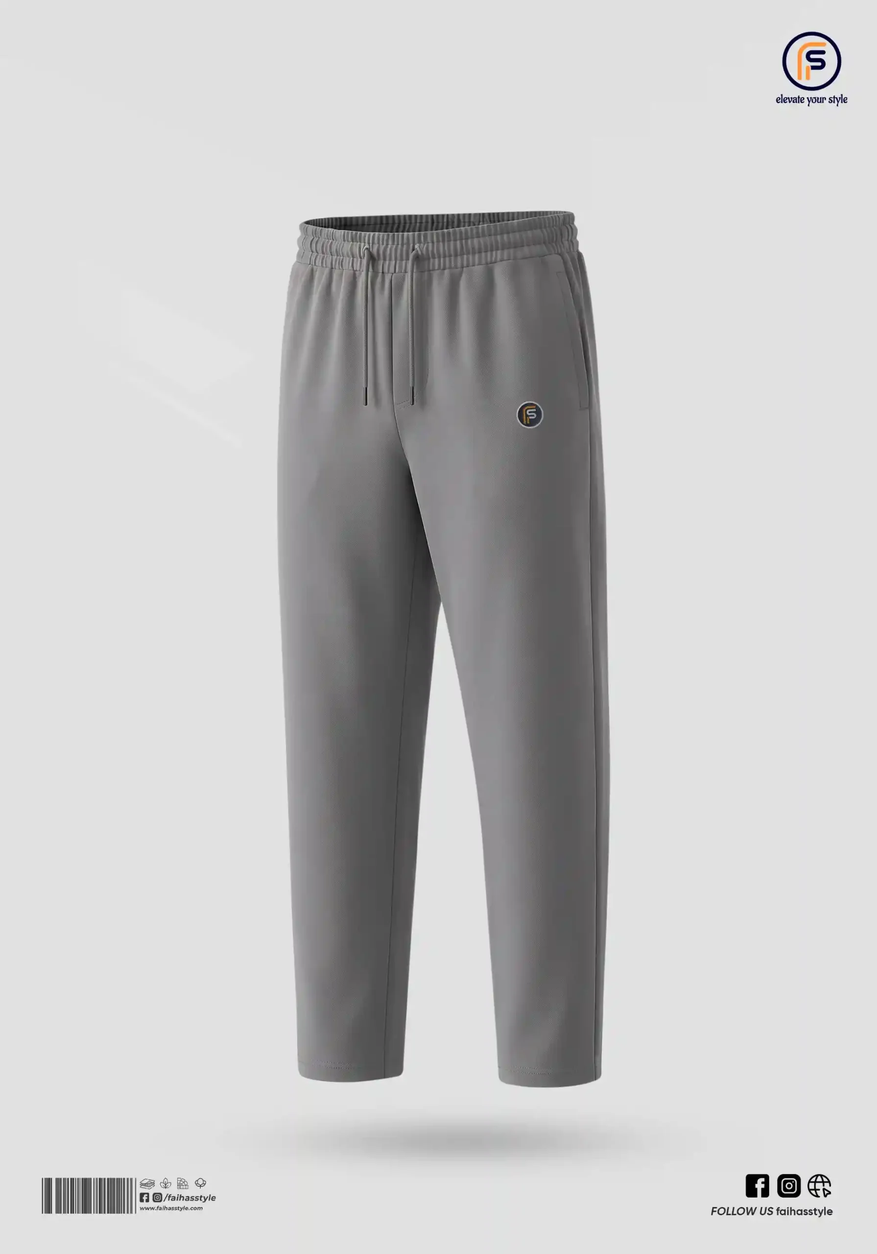 Premium Dobby Trouser for Men Grey | Faiha's Style