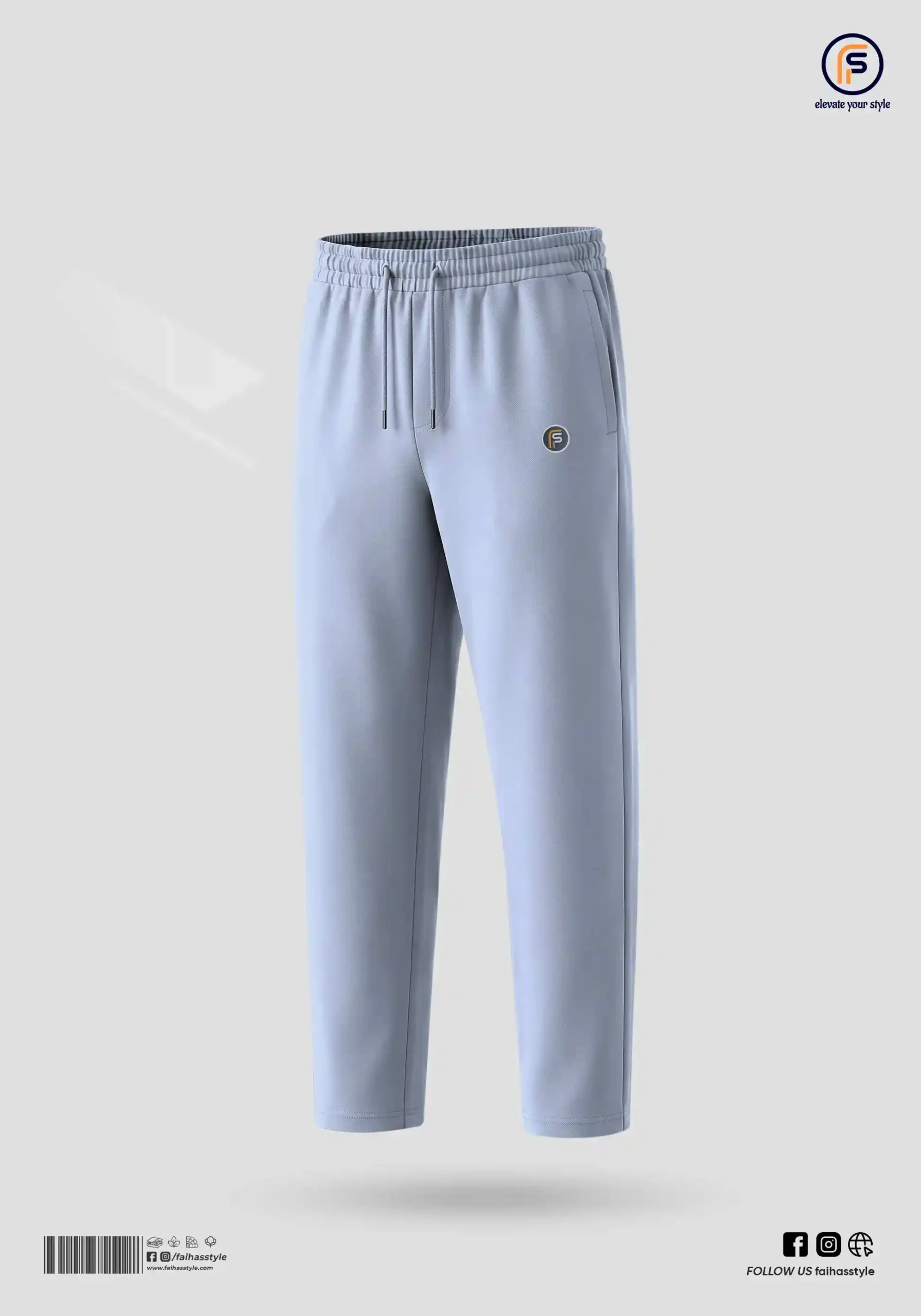 Premium Dobby Trouser for Men Light Blue | Faiha's Style