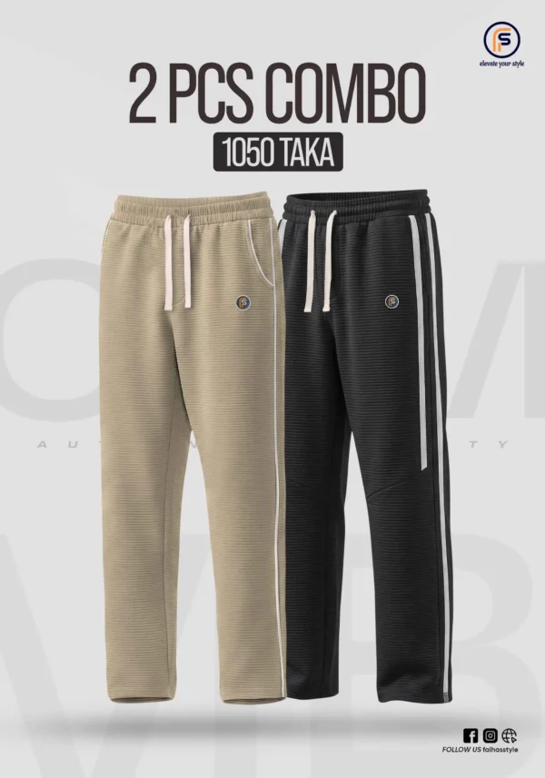 2 Trouser Combo with Black 2 Pipen Baggy Trouser and Biscuit Pocket Pipen Trouser | Faiha's Style
