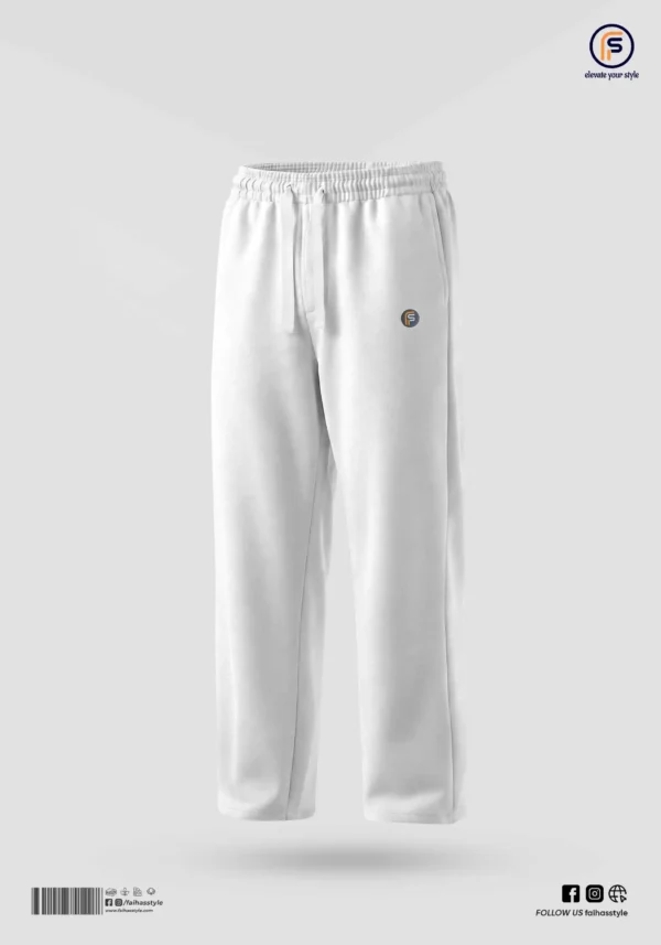 Korean Baggy Trouser - White Korean Baggy Trouser in White | Faiha's Style