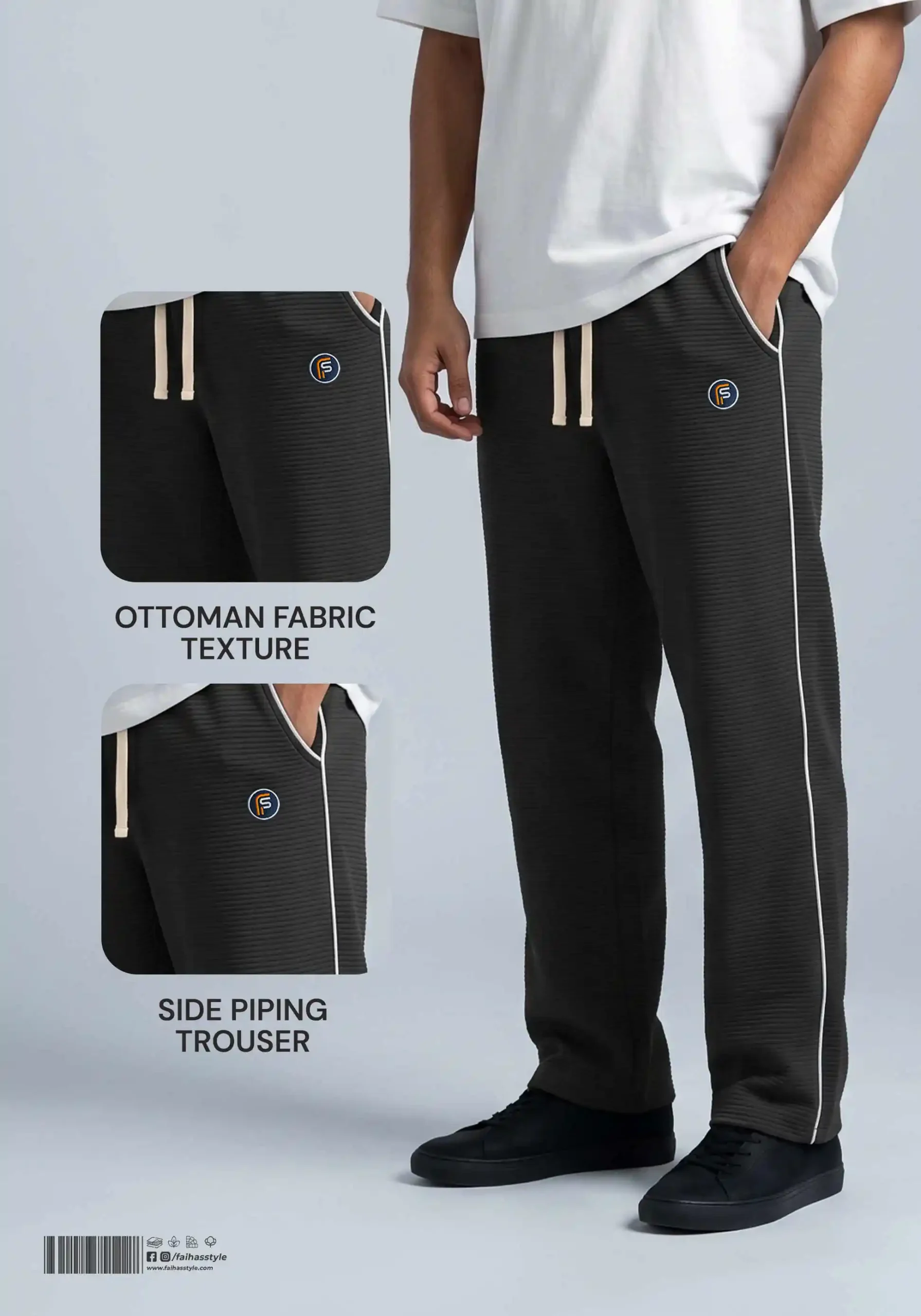 Pocket Pipen Trouser in Black | Faiha's Style